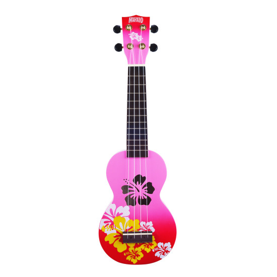 Mahalo MD1HBrdb Hibiscus Ukulele - Soprano