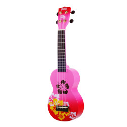 Mahalo MD1HBrdb Hibiscus Ukulele - Soprano