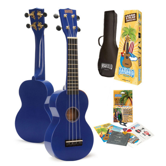 Mahalo MR1buk Learn 2 Play Soprano Ukulele Pack Ukulele Package - Soprano