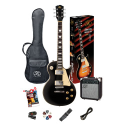 SX PKSE3SKB Electric Guitar & Amplifier Package - 4/4 size