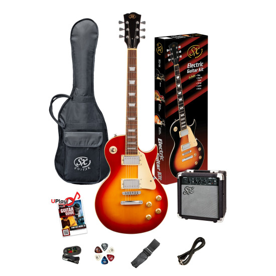SX PKSE3SKCS Electric Guitar & Amplifier Package - 4/4 size