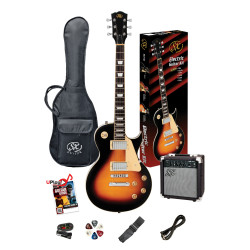 SX PKSE3SKVS Electric Guitar & Amplifier Package - 4/4 size