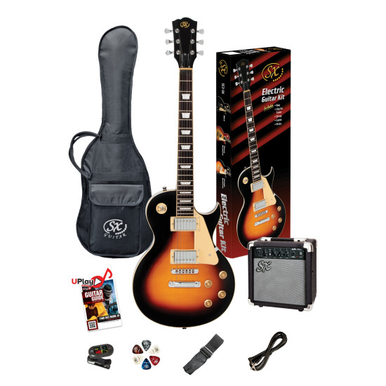 SX PKSE3SKVS Electric Guitar & Amplifier Package - 4/4 size