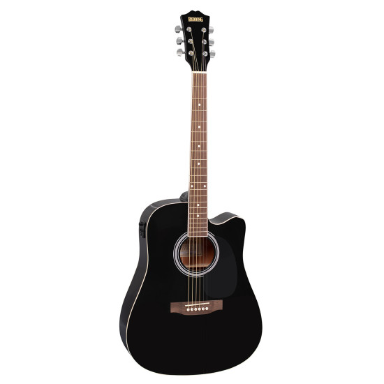 Redding RED50CEBK Dreadnought electric/acoustic with Venetian cutaway.