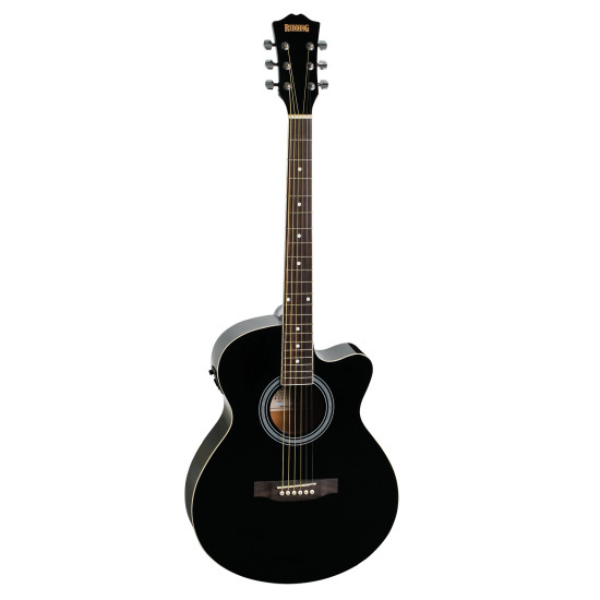 Redding RGC51PCEBK Grand Concert electric/acoustic with Venetian cutaway Guitar package
