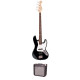SX SB1SKB Bass Guitar & Amplifier Package