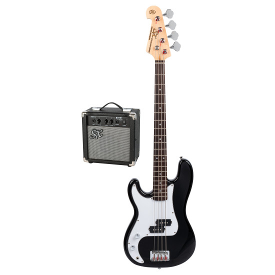 SX SB2SK34LHB 3/4 size Left hand Bass Guitar & Amp Package.