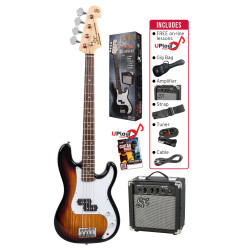 SX SB2SK34TS 3/4 size Bass Guitar & Amp Package