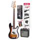 SX SB2SK34TS 3/4 size Bass Guitar & Amp Package