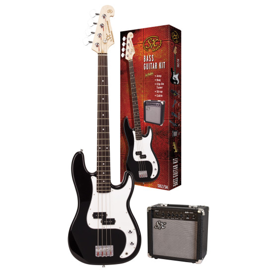 SX SB2SKB Bass Guitar & Amplifier Package