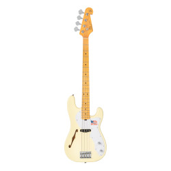 SX SBA2PHVWH Semi-hollow, Vintage 50's PB style electric bass guitar. Vintage white.