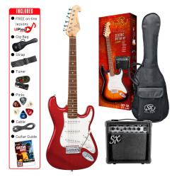 SX SE1SK34CAR Electric Guitar & Amplifier Package - 3/4 size