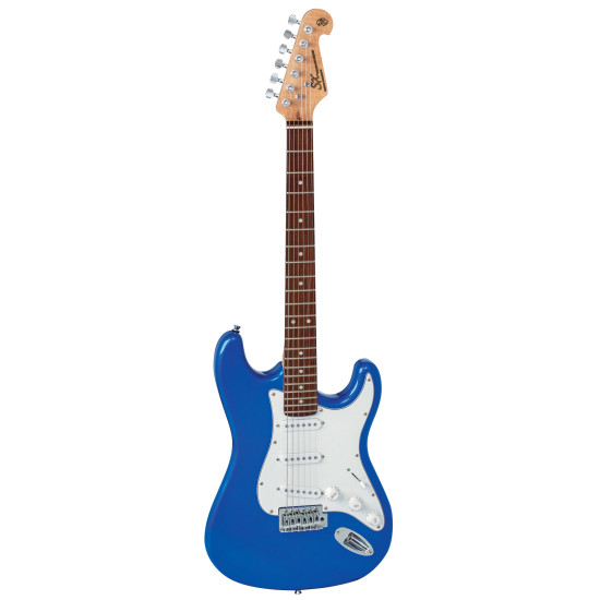 SX SE1SKEB Electric Guitar & Amplifier Package - 4/4 size