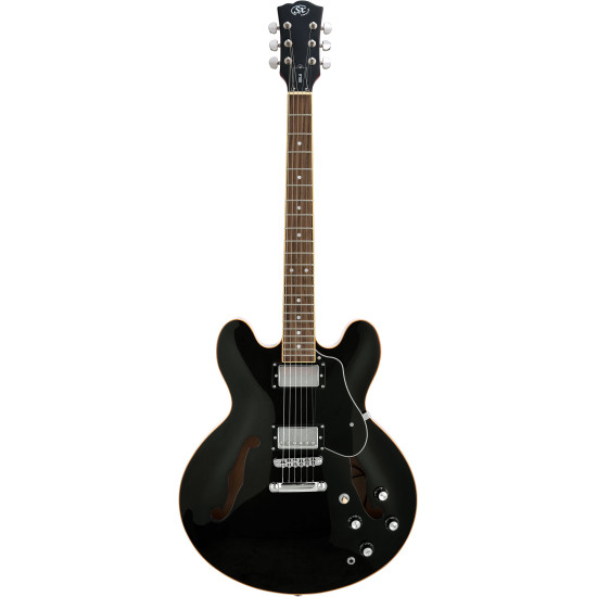 SX SEL6BK Semi-hollow electric guitar.