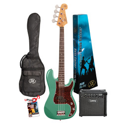 SX / LANEY PACKAGE VEP34VGN-PK2 ¾ size vintage style bass and amp package.