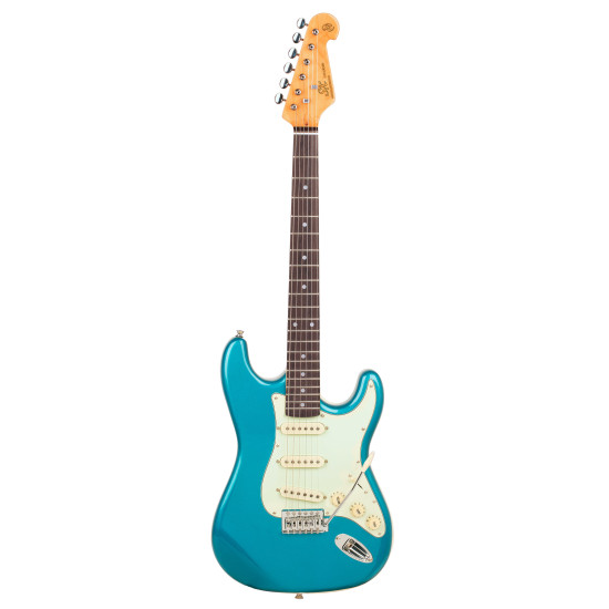SX VES34LPB ¾ size vintage style electric guitar.