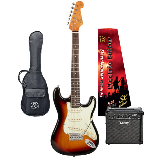 SX / LANEY VES34TS-PK2 Vintage style Electric Guitar 3/4 & Amplifier Package