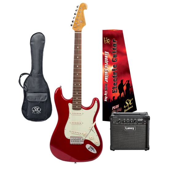 SX / LANEY VES62CAR-PK2 Vintage style Electric Guitar & Amplifier Package