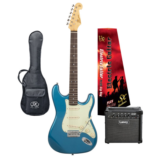 SX / LANEY VES62LPB-PK2 Vintage style Electric Guitar & Amplifier Package
