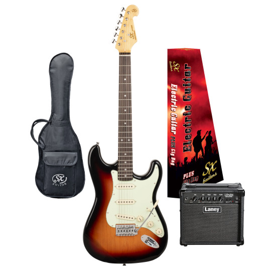 SX / LANEY VES62TS-PK2 Vintage style Electric Guitar & Amplifier Package