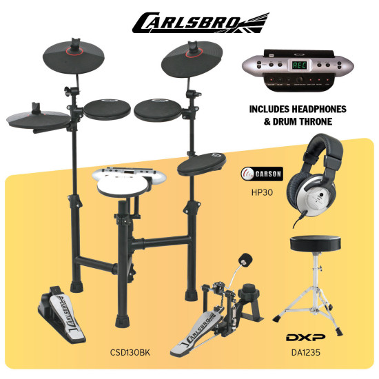 Carlsbro CSD130PACK 5 Piece Electronic Drum Kit Package