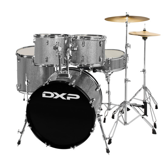 DXP TX04PSGS 5 Piece Drum Kit Package with Cymbals & Drum Throne.