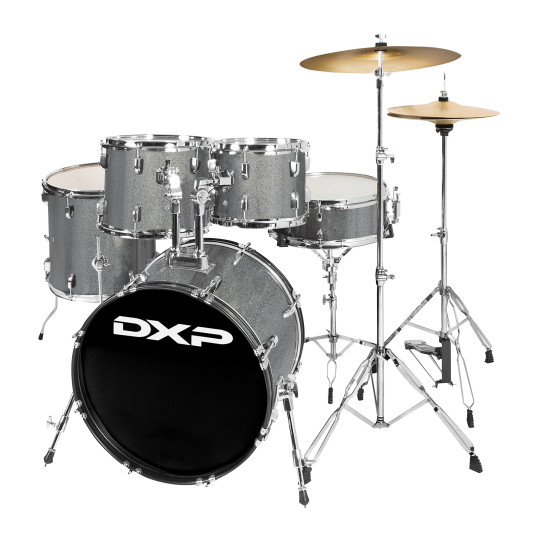 DXP TX06PSGS 5 Piece Drum Kit Package with Cymbals & Drum Throne.