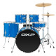 DXP TX07PBL 5 Piece Drum Kit Package with Cymbals & Drum Throne.