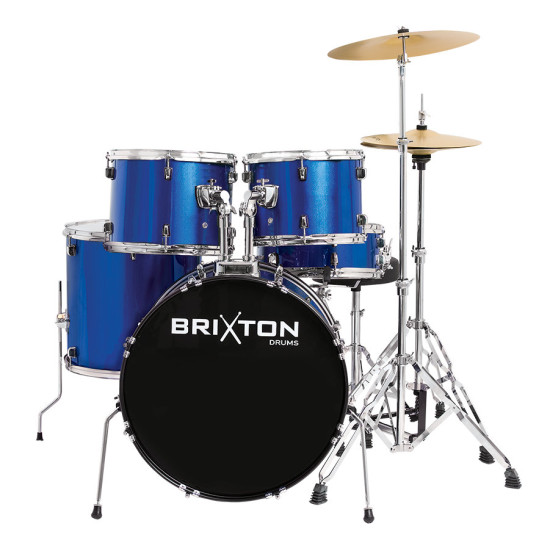 Brixton UBX25BL 22" 5 Piece Drum Kit Package 