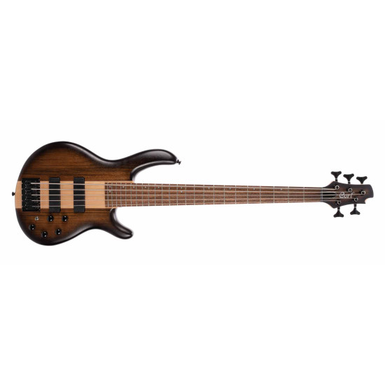Cort C5 PLUS OVMH ABB 5-String Bass Guitar Antique Brown Burst