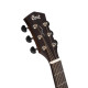 Cort CORE-OC AMH OPBB OM All Solid Mahogany Cutaway Acoustic Guitar Open Pore Black BURST W/Case