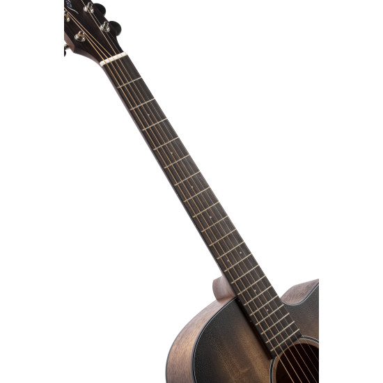 Cort CORE-OC AMH OPBB OM All Solid Mahogany Cutaway Acoustic Guitar Open Pore Black BURST W/Case