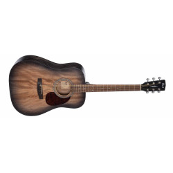 Cort Earth 60M OPTB Dreadnought Guitar Open Pore Transparent Black Burst