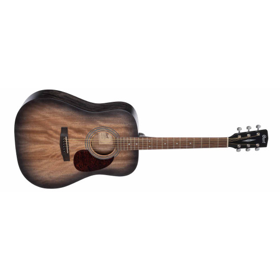 Cort Earth 60M OPTB Dreadnought Guitar Open Pore Transparent Black Burst