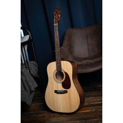 Cort Earth 60 Dreadnought Guitar Open Pore Natural