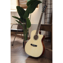 Cort GA-FF Grand Auditorium Nat Glossy Flame Maple Back