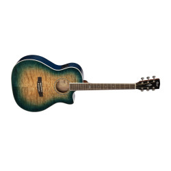 Cort GA-QF CBB Grand REGAL Acoustic Guitar Coral Blue Burst