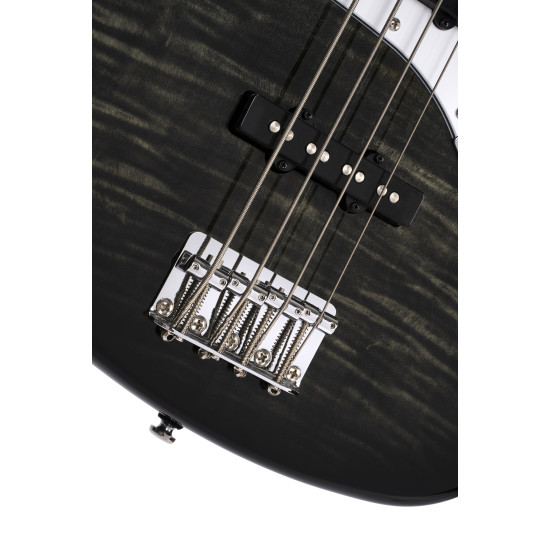 Cort GB24JJ Bass Guitar Transparent Black