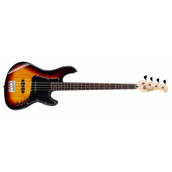 Cort GB34JJ 3TS 4-String Bass Guitar Vintage Sunburst