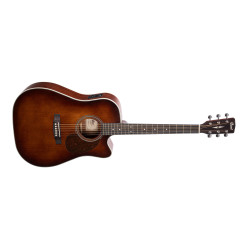 Cort MR500E W/Bag Dreadnought Cutaway Guitar OP Brown Burst