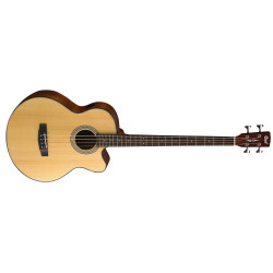 Cort SJB5F 4 String Acoustic Bass Guitar Satin Natural W/Bag