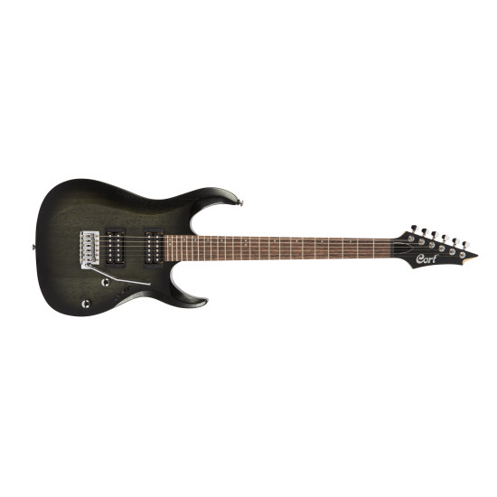 Cort X100 OPKB Electric Guitar Open Pore Black Cherry Burst