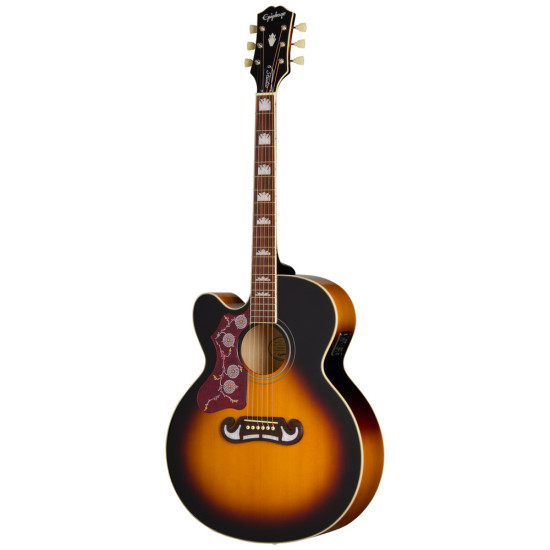 Epiphone J-200 Studio EC Vintage Sunburst Left Handed