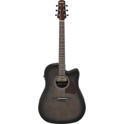 Ibanez AAD70CE Transparent Charcoal Burst Low Gloss top, Natural Open Pore back and sides Acoustic Guitar
