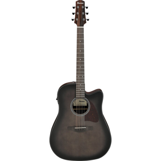 Ibanez AAD70CE Transparent Charcoal Burst Low Gloss top, Natural Open Pore back and sides Acoustic Guitar