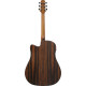 Ibanez AAD70CE Transparent Charcoal Burst Low Gloss top, Natural Open Pore back and sides Acoustic Guitar