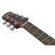 Ibanez AAD70CE Transparent Charcoal Burst Low Gloss top, Natural Open Pore back and sides Acoustic Guitar