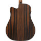 Ibanez AAD70CE Transparent Charcoal Burst Low Gloss top, Natural Open Pore back and sides Acoustic Guitar