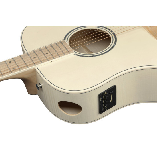 Ibanez AAD77M1E Open Pore Antique White Acoustic Guitar