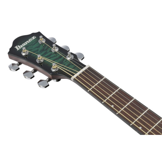 Ibanez AEWC16QA Transparent Emerald Burst High Gloss top, Natural High Gloss back and sides Acoustic Guitar